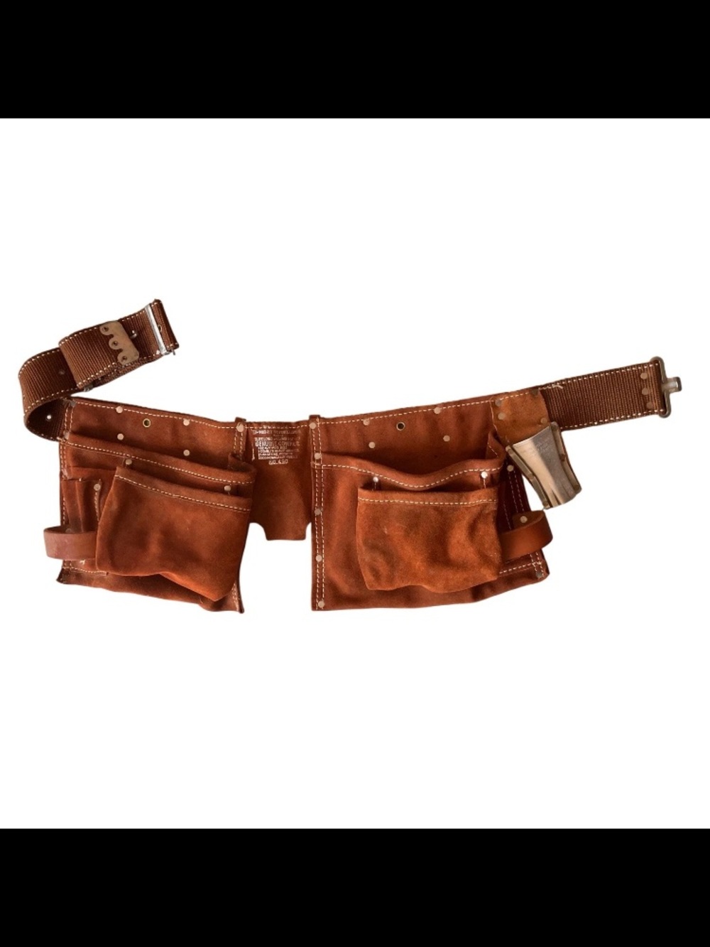 Vintage Nicholas Carpenter Apron No. 490 Tuff Long Wearing Leather Cowhide